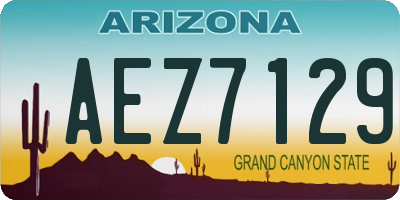 AZ license plate AEZ7129