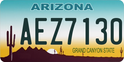 AZ license plate AEZ7130