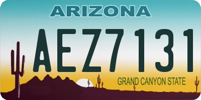 AZ license plate AEZ7131