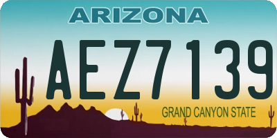 AZ license plate AEZ7139