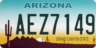 AZ license plate AEZ7149
