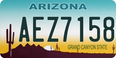 AZ license plate AEZ7158