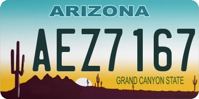 AZ license plate AEZ7167