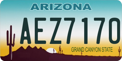 AZ license plate AEZ7170