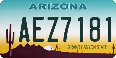 AZ license plate AEZ7181