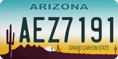 AZ license plate AEZ7191