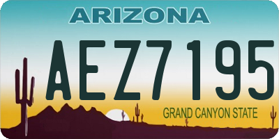 AZ license plate AEZ7195