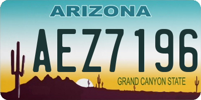 AZ license plate AEZ7196