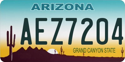 AZ license plate AEZ7204
