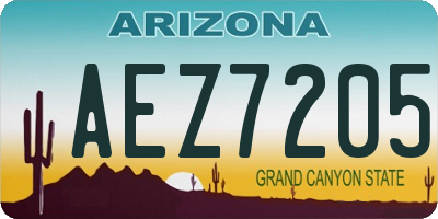 AZ license plate AEZ7205