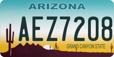 AZ license plate AEZ7208