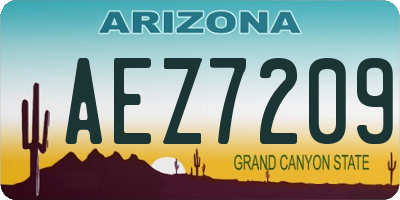 AZ license plate AEZ7209