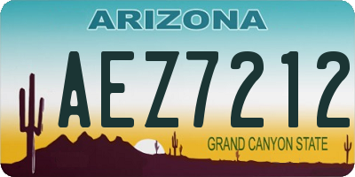 AZ license plate AEZ7212