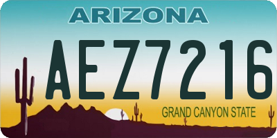 AZ license plate AEZ7216