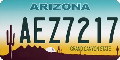 AZ license plate AEZ7217