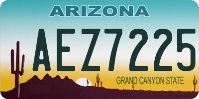 AZ license plate AEZ7225