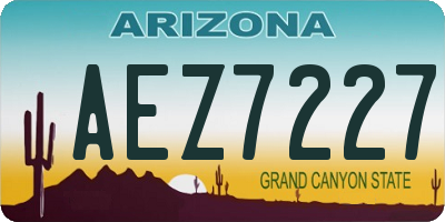 AZ license plate AEZ7227