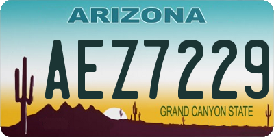 AZ license plate AEZ7229