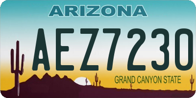 AZ license plate AEZ7230
