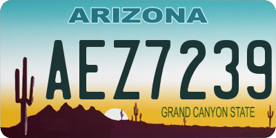 AZ license plate AEZ7239