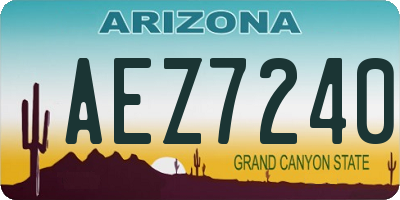 AZ license plate AEZ7240