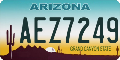 AZ license plate AEZ7249