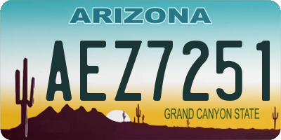 AZ license plate AEZ7251