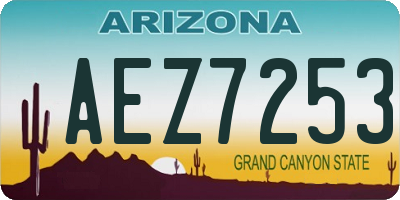 AZ license plate AEZ7253
