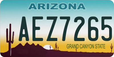 AZ license plate AEZ7265