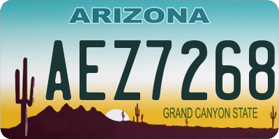 AZ license plate AEZ7268