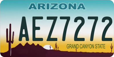 AZ license plate AEZ7272