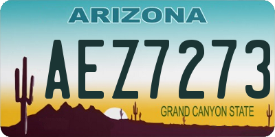AZ license plate AEZ7273