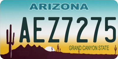 AZ license plate AEZ7275