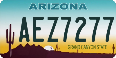 AZ license plate AEZ7277