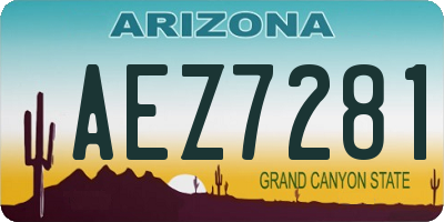 AZ license plate AEZ7281