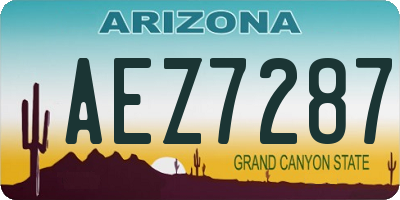 AZ license plate AEZ7287