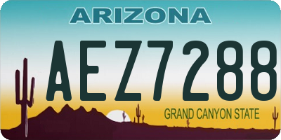 AZ license plate AEZ7288