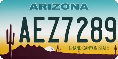 AZ license plate AEZ7289