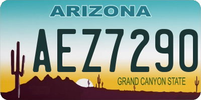 AZ license plate AEZ7290