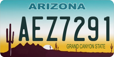 AZ license plate AEZ7291