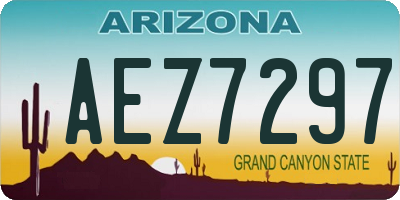 AZ license plate AEZ7297