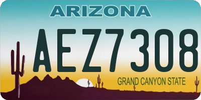 AZ license plate AEZ7308