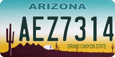 AZ license plate AEZ7314