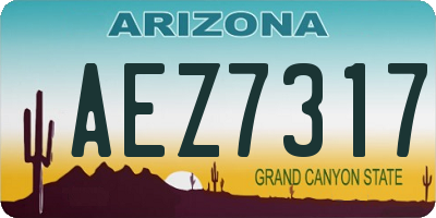 AZ license plate AEZ7317