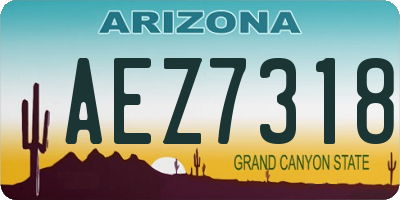 AZ license plate AEZ7318