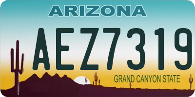 AZ license plate AEZ7319