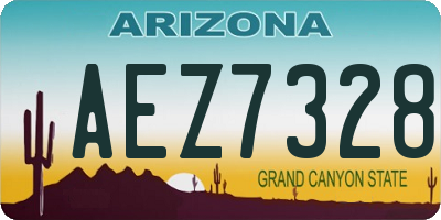 AZ license plate AEZ7328