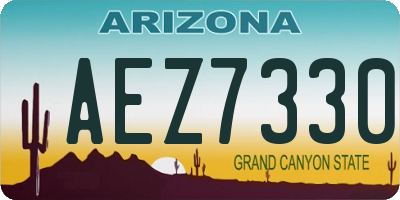 AZ license plate AEZ7330