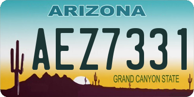 AZ license plate AEZ7331