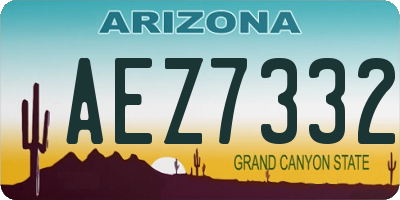 AZ license plate AEZ7332